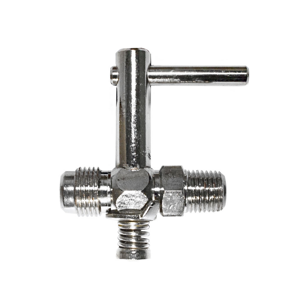 REGISTRO B.P. LATÃO NIQUELADO SEMI-INDUSTRIAL 1/4 NPT X 3/8 SAE