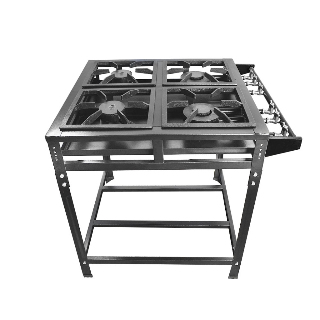 Fogão industrial eco-chef de baixa pressão - 4 bocas 30x30 p6 