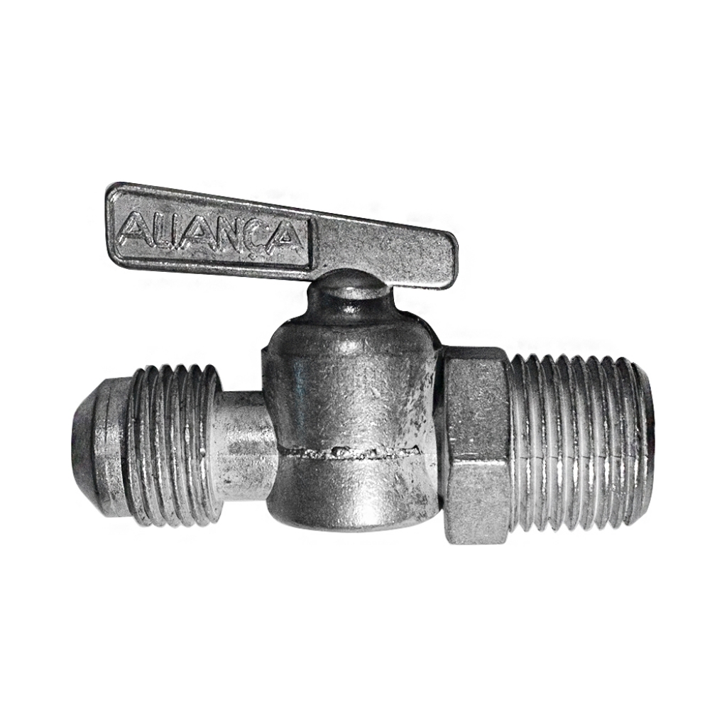 Registro aliança zamac 3/8 npt x 3/8 sae 