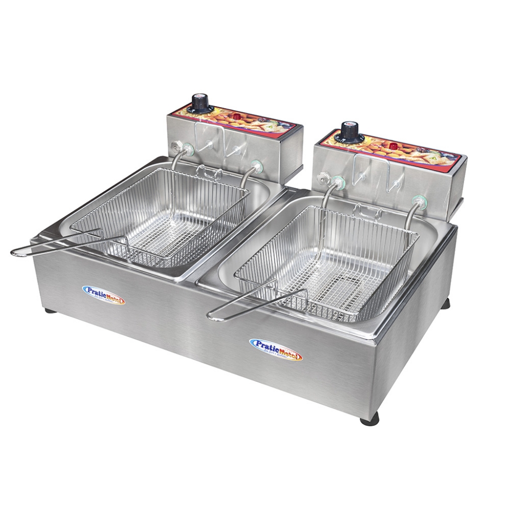 Fritadeira elétrica 220v - 2 cubas 5l master